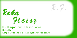 reka fleisz business card